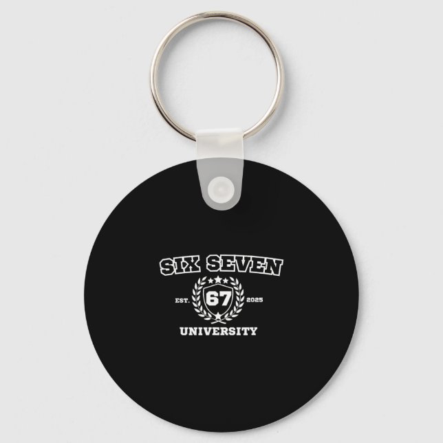 Llavero Six Seven University Six Seven Bruh 67 Meme  (Anverso)