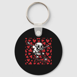 Llavero Skateboard Hearts Día de San Valentín Skull Love S