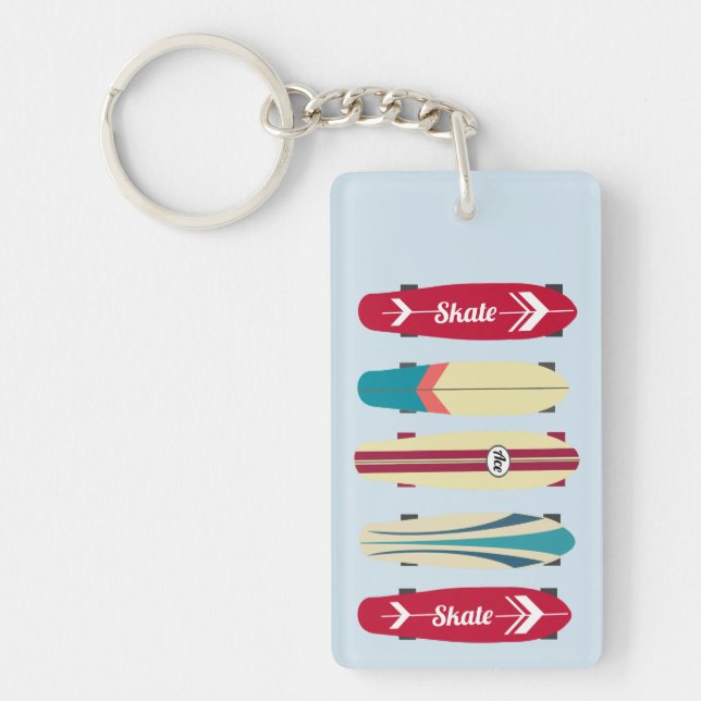 Llavero Skateboard Vintage (Frente)