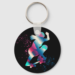 Llavero Skateboarder femenino