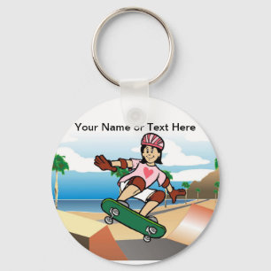 Llavero Skateboarder - Personalizado femenina por PrintedP