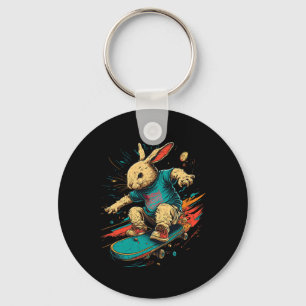 Llavero Skateboarding Skater Para Adolescentes Chica Bunny