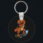 Llavero Skateboarding T-rex - Cute Trex Dinosaur Skateboar<br><div class="desc">Skateboarding T-rex - Cute Trex Dinosaur Skateboarder</div>