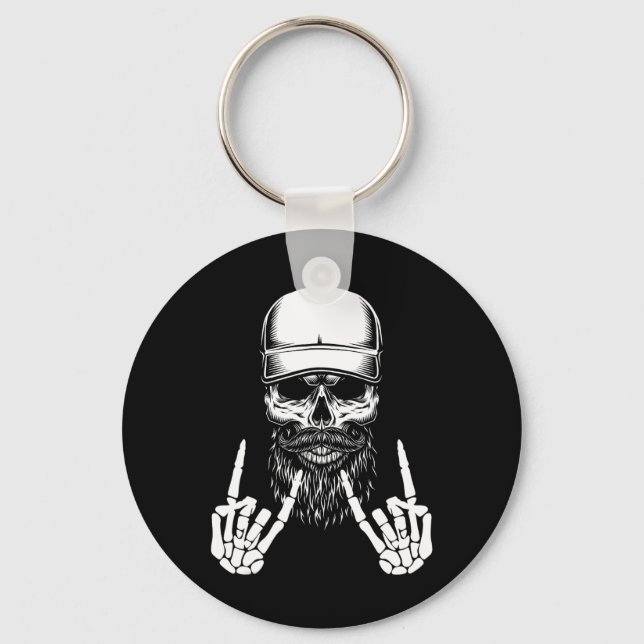 Llavero Skater Skeleton Guay Rock de Punk Halloween (Anverso)