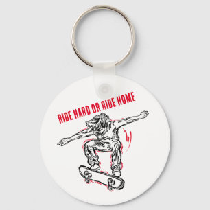 Llavero Skater Volador Haciendo Patinaje De Mediano Aire