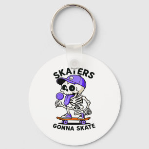 Llavero Skaters Patinarán, Skateboarding Skeleton Lolli