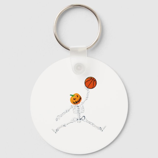Llavero Skeleton Basketball Halloween Calabaza Slam Dunk (Anverso)