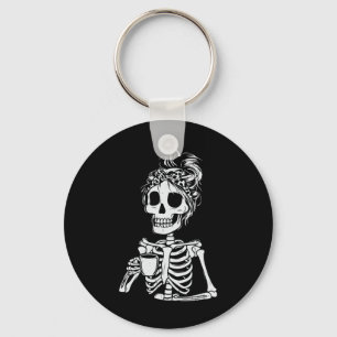 Llavero Skeleton Bebe Café Calavera Graciosa Mujer Hallowe