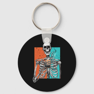 Llavero Skeleton Beber café Lover Funny Halloween Sku