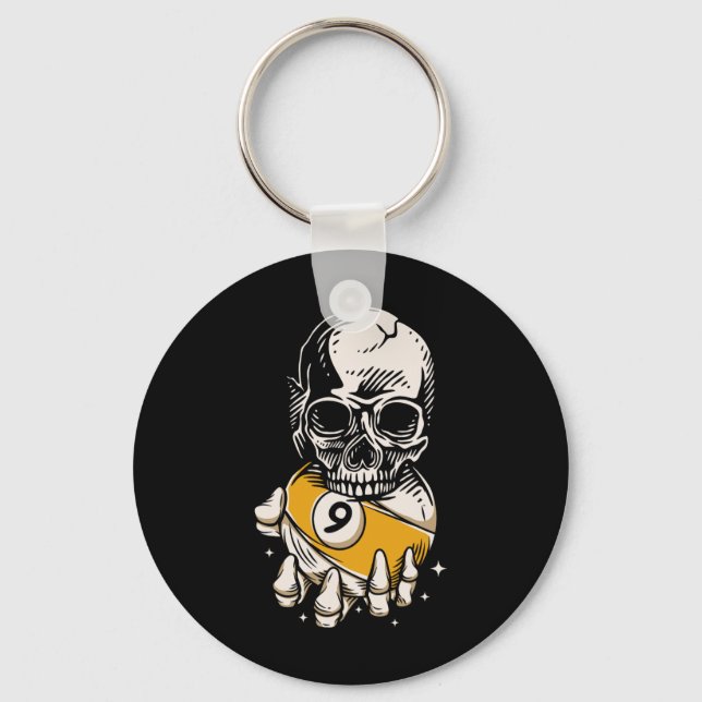 Llavero Skeleton Billiards Ll Snooker Pool Billiards Playa (Anverso)
