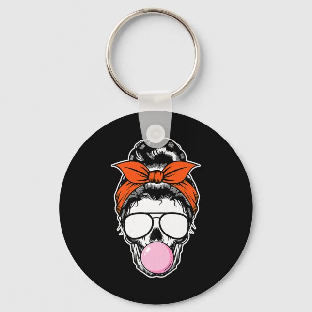 Llavero Skeleton Bubble Gum Lazy Halloween Costume Messy B (Anverso)