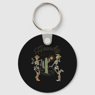 Llavero Skeleton Dancing Howdy Skeleton Cowboy Boots Gorra