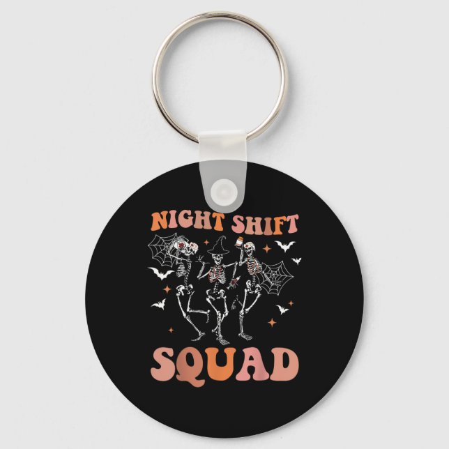 Llavero Skeleton de Halloween Dancing Nurs Noche Squad Shi (Anverso)