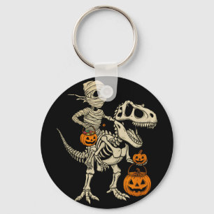 Llavero Skeleton de la momia montando Dinosaurio T Niños R