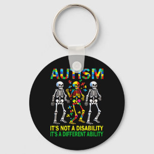 Llavero Skeleton de sensibilización sobre autismo bailando