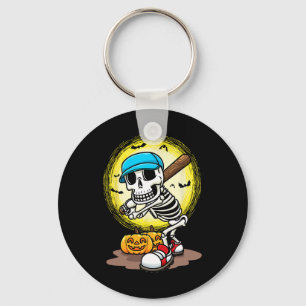Llavero Skeleton del jugador Softball Niños Halloween Niño