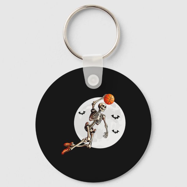 Llavero Skeleton Dunk Baloncestista Halloween Moon (Anverso)