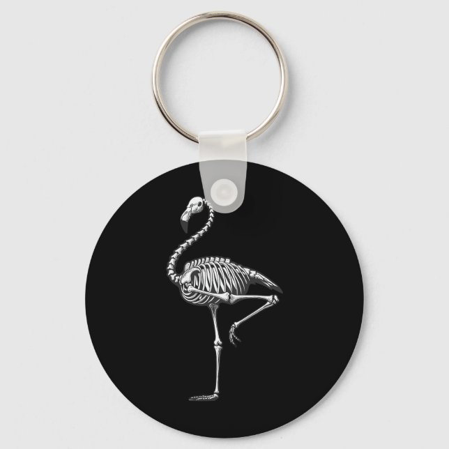 Llavero Skeleton Flamingo Halloween (Anverso)