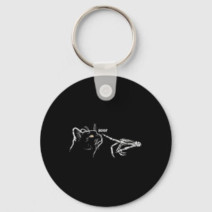 Llavero Skeleton Gato Negro Mano Boop Halloween Mascotas M