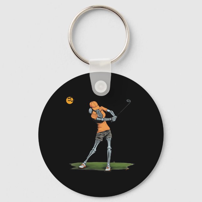 Llavero Skeleton Golf Funny Halloween Golfing Sports Golfe (Anverso)