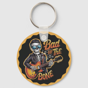 Llavero Skeleton Guay malo para el hueso con guitarra