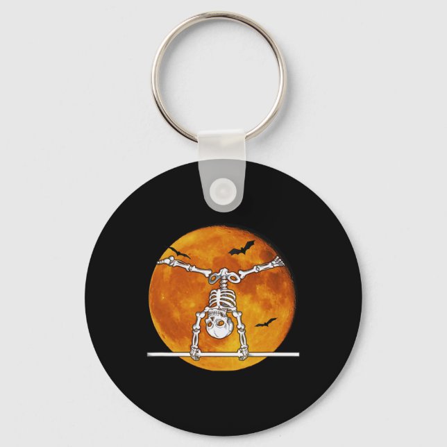 Llavero Skeleton Gymnastics Halloween Horizontal R (Anverso)