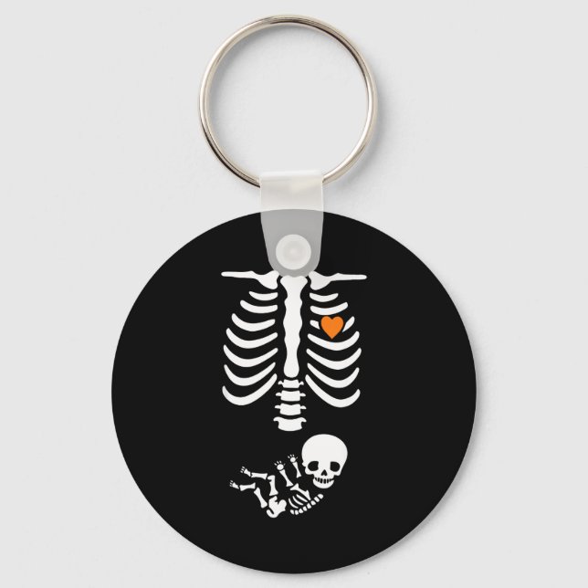 Llavero Skeleton Halloween Maternity Funny Pregnancy 2025  (Anverso)