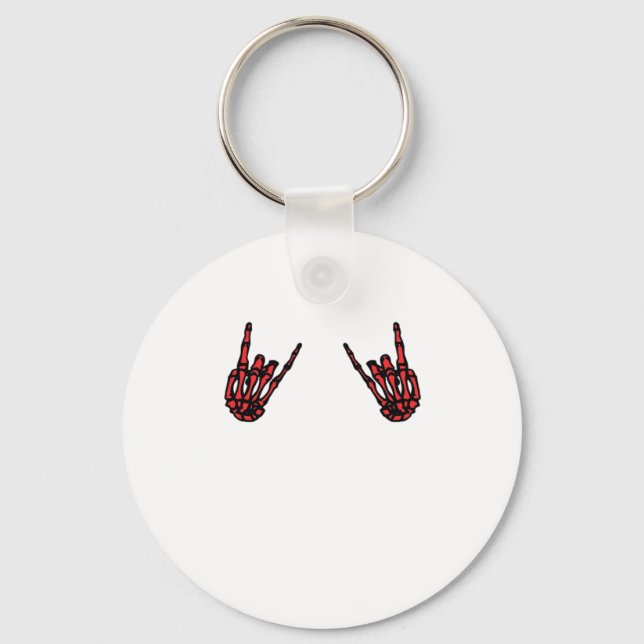 Llavero Skeleton Hand Heart Roll & Red Classic (Anverso)