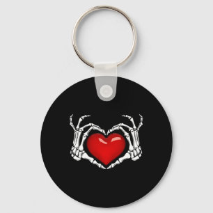 Llavero Skeleton Hand Heart Rótulo Halloween Skeleton P