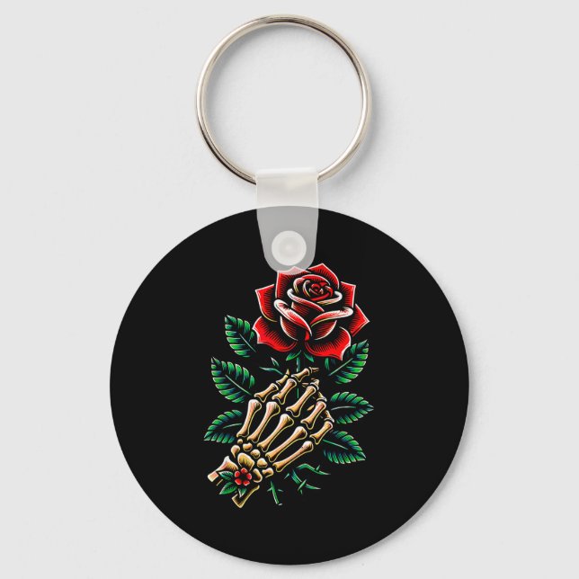Llavero Skeleton Hand Rose Graphic  (Anverso)