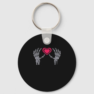 Llavero Skeleton Hands Heart Cute
