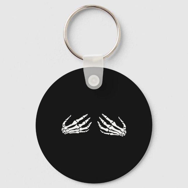 Llavero Skeleton Hands Over Breast Amazing Halloween Costu (Anverso)