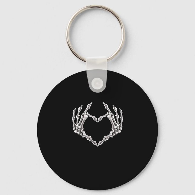 Llavero Skeleton Heart And Hands Gothic Halloween (Anverso)