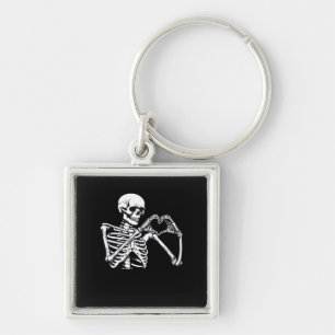 Llavero Skeleton Heart Hands Rótulo Halloween Costume Tren