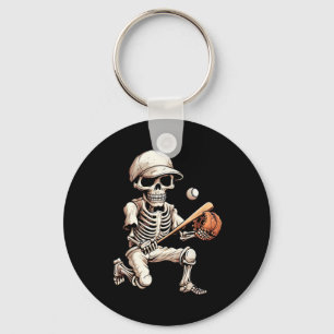 Llavero Skeleton Jugando al Béisbol Halloween Skull Lover