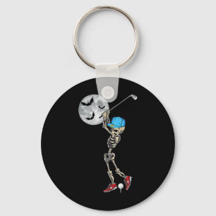 Llavero Skeleton Jugando Golf Golf Feliz Día de Halloween