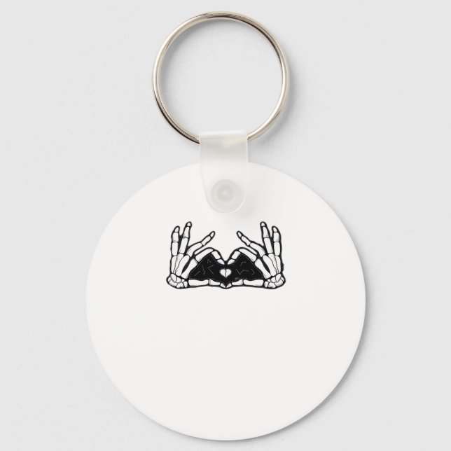 Llavero Skeleton Manda La Idea De Un Corazón (Anverso)