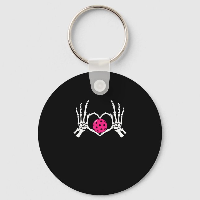 Llavero Skeleton manos Rótulo de corazón Funny Pickle Vale (Anverso)