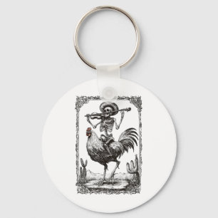 Llavero Skeleton Mariachi Byster Rooster México Fiesta Cin