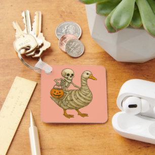 Llavero Skeleton Riding Mom Goose Halloween Funny Pumpkin