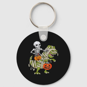 Llavero Skeleton Riding Mummy Dinosaur T Rex Halloween Div