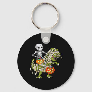 Llavero Skeleton Riding Mummy Dinosaur T Rex Halloween Div