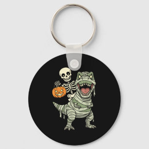 Llavero Skeleton Riding Mummy Dinosaur T Rex Halloween Div