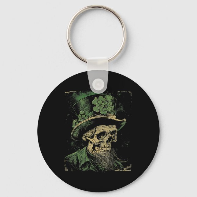 Llavero Skeleton Skull - Leprechaun St. Patrick's Day Sain (Anverso)