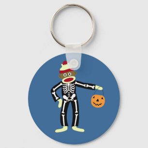 Llavero Skeleton Sock Monkey Halloween