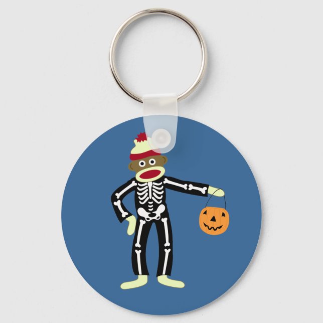 Llavero Skeleton Sock Monkey Halloween (Anverso)