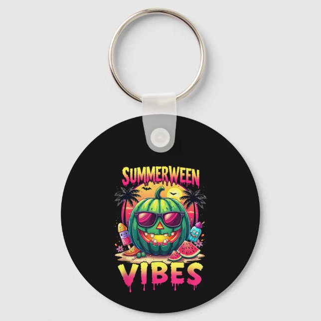 Llavero Skeleton Summer Summerween Vibes Watermelon Jack-O (Anverso)