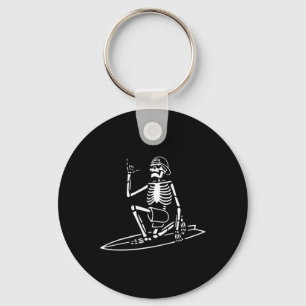 Llavero Skeleton Surfing Lazy Halloween Costueve Skull Bon
