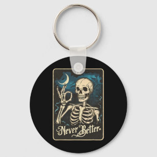 Llavero Skeleton Tarot Card nunca mejor Skull Halloween
