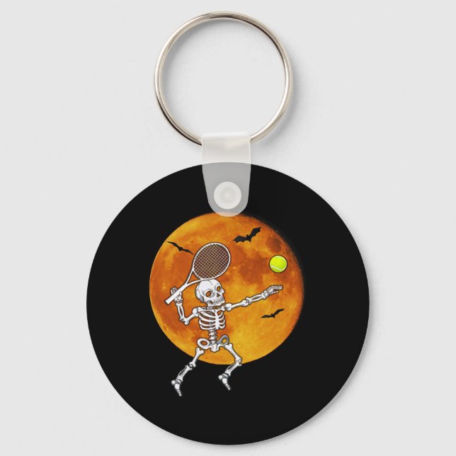Llavero Skeleton Tennis Halloween Racket Ll (Anverso)